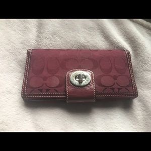Burgundy coach wallet